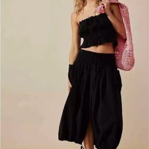 Free People Free-est All The Things Tube Top & Midi Skirt Set Size medium